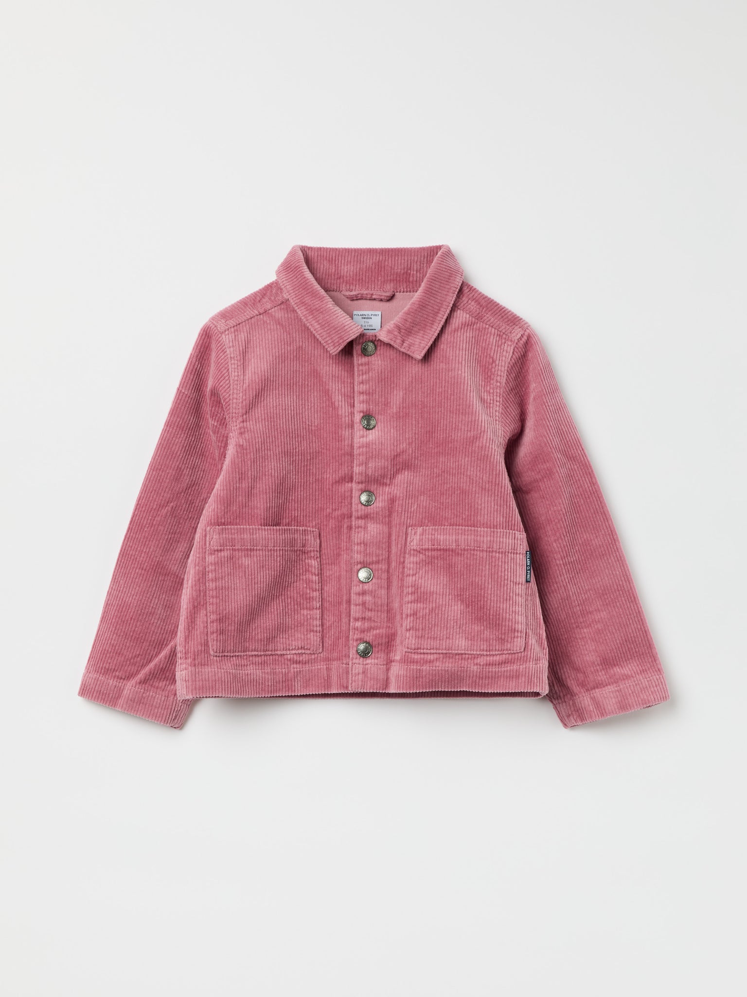 Pink Corduroy Kids Jacket from Polarn O. Pyret kidswear. Clothes made using sustainably sourced materials.