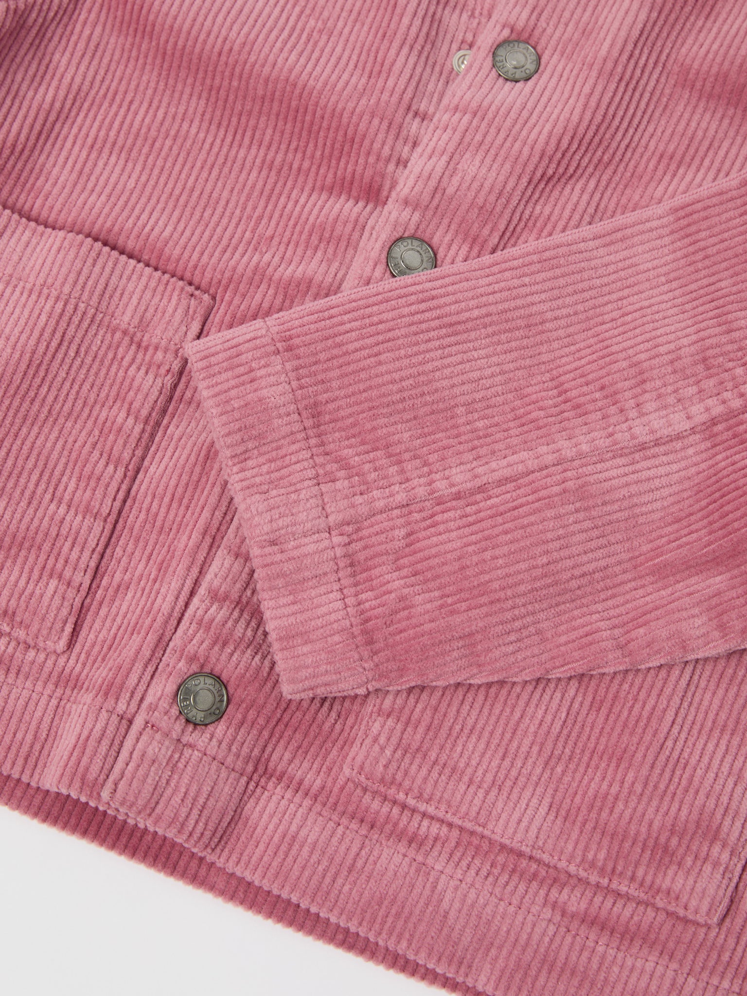 Pink Corduroy Kids Jacket from Polarn O. Pyret kidswear. Clothes made using sustainably sourced materials.