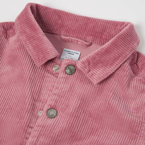 Pink Corduroy Kids Jacket from Polarn O. Pyret kidswear. Clothes made using sustainably sourced materials.