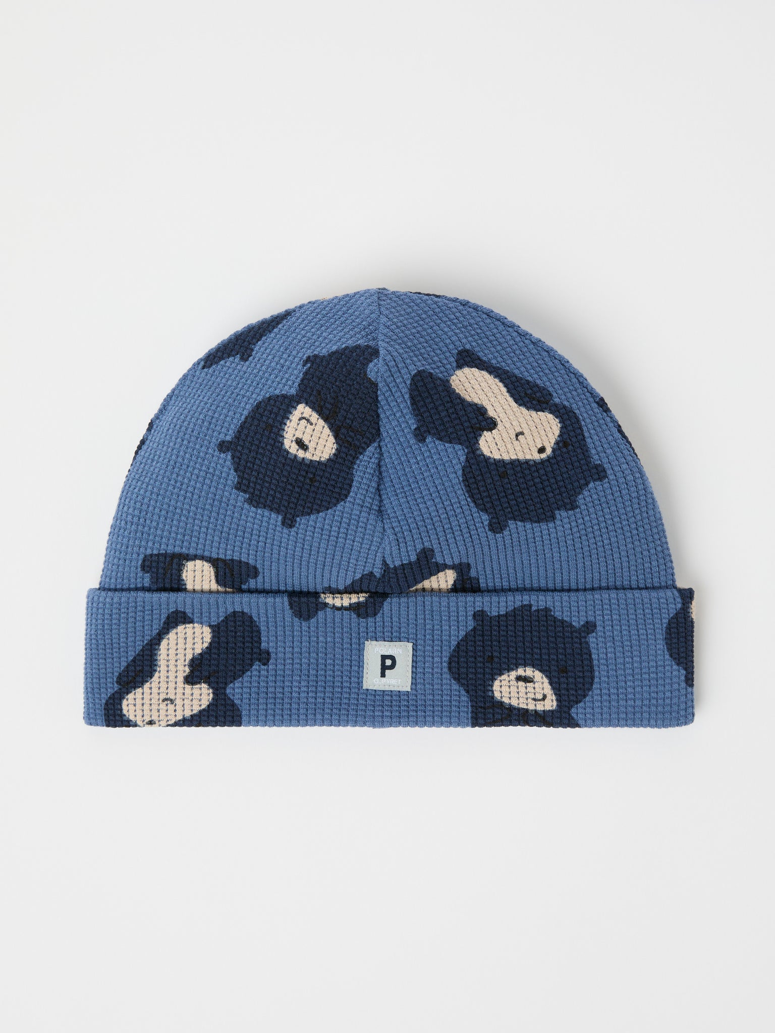 Bear Print Baby Beanie Hat from the Polarn O. Pyret baby collection. The best ethical kids clothes