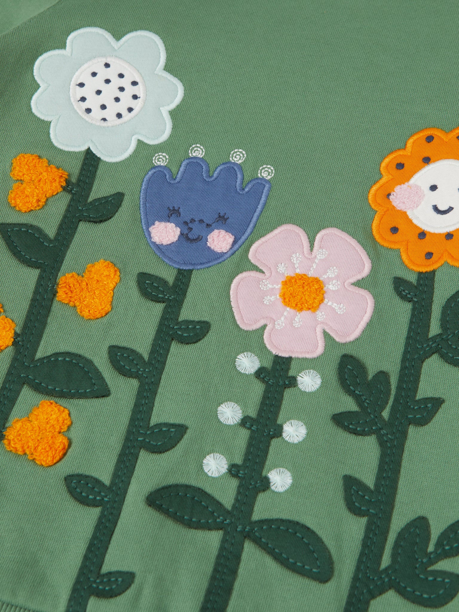 Floral Print Kids Sweatshirt from Polarn O. Pyret kidswear. Ethically produced kids clothing.