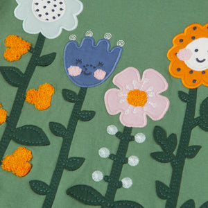 Floral Print Kids Sweatshirt from Polarn O. Pyret kidswear. Ethically produced kids clothing.