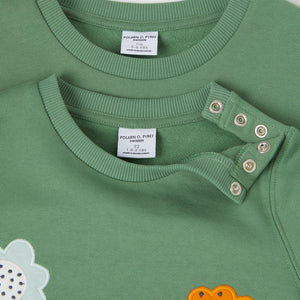 Floral Print Kids Sweatshirt from Polarn O. Pyret kidswear. Ethically produced kids clothing.