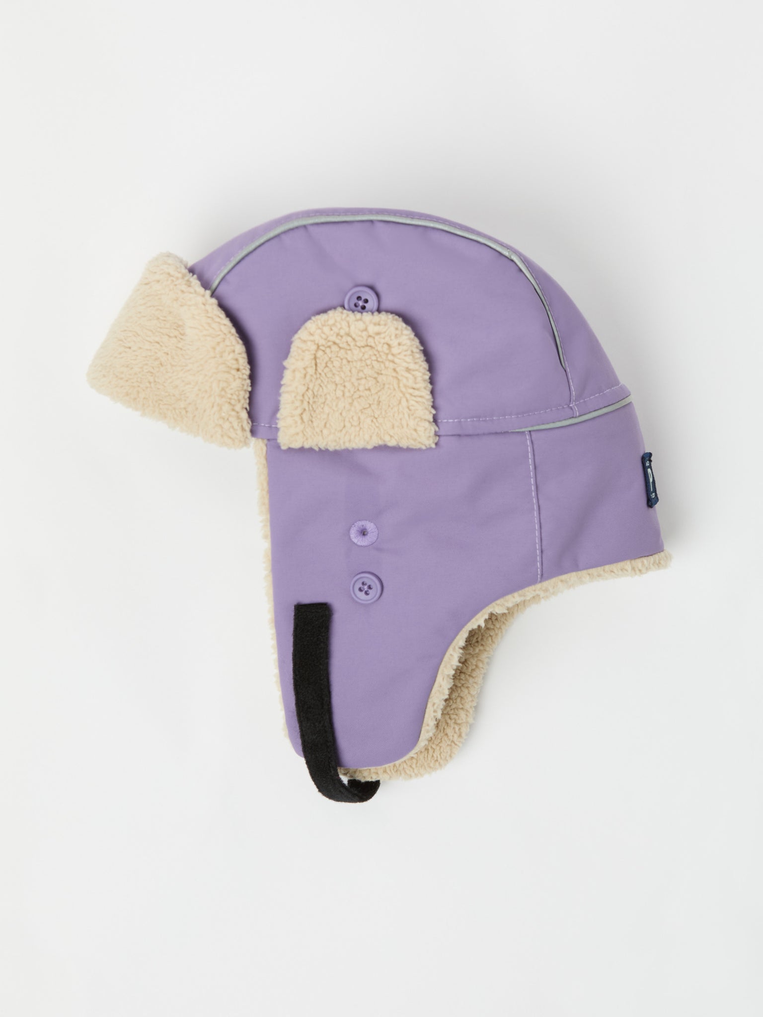 Purple Kids Fur Trim Hat from the Polarn O. Pyret kidswear collection. Ethically produced kids outerwear.