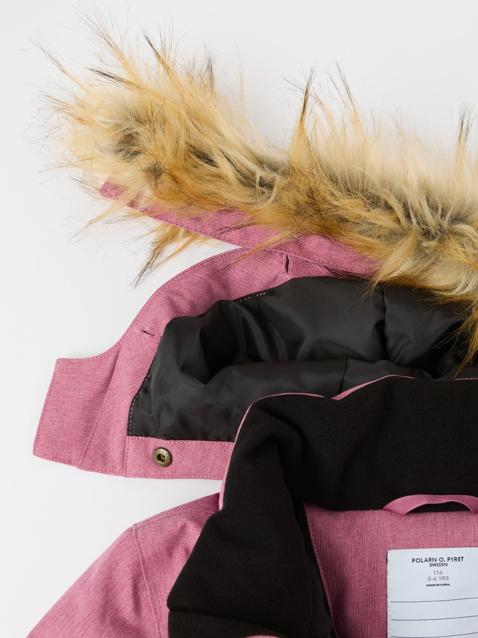 Pink Padded Waterproof Kids Coat from the Polarn O. Pyret kidswear collection. Ethically produced kids outerwear.