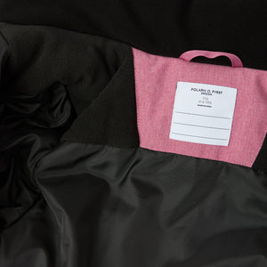 Pink Padded Waterproof Kids Coat from the Polarn O. Pyret kidswear collection. Ethically produced kids outerwear.