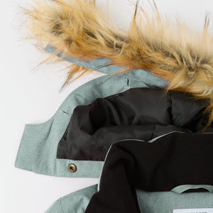 Green Padded Waterproof Kids Coat from the Polarn O. Pyret kidswear collection. Made using ethically sourced materials.