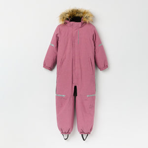 Pink Waterproof Padded Kids Overall from the Polarn O. Pyret kidswear collection. Made using ethically sourced materials.