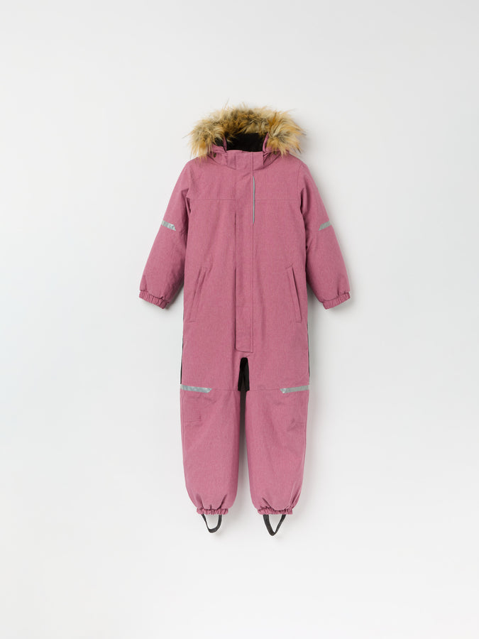 Pink Waterproof Padded Kids Overall from the Polarn O. Pyret kidswear collection. Made using ethically sourced materials.