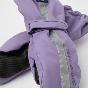 Purple Kids Padded Winter Gloves from the Polarn O. Pyret kidswear collection. Ethically produced kids outerwear.