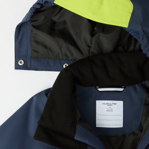 Navy Padded Kids Ski Jackets from the Polarn O. Pyret kidswear collection. The best ethical kids outerwear.