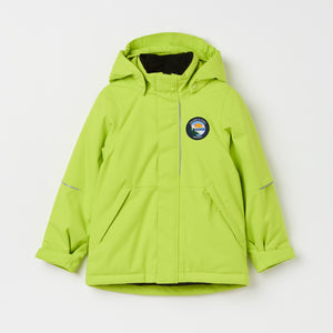 Yellow Padded Kids Ski Jackets from the Polarn O. Pyret kidswear collection. Quality kids clothing made to last.