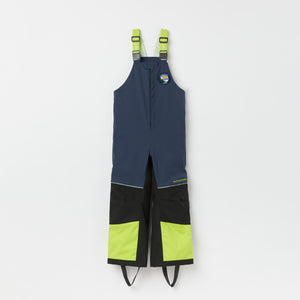 Waterproof Padded Ski Salopettes from the Polarn O. Pyret kidswear collection. Made using ethically sourced materials.