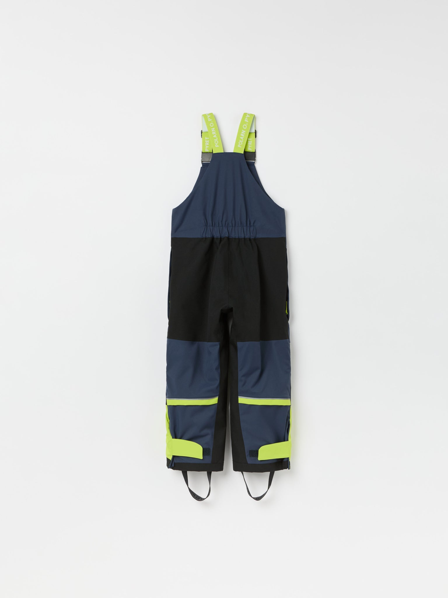 Waterproof Padded Ski Salopettes from the Polarn O. Pyret kidswear collection. Made using ethically sourced materials.