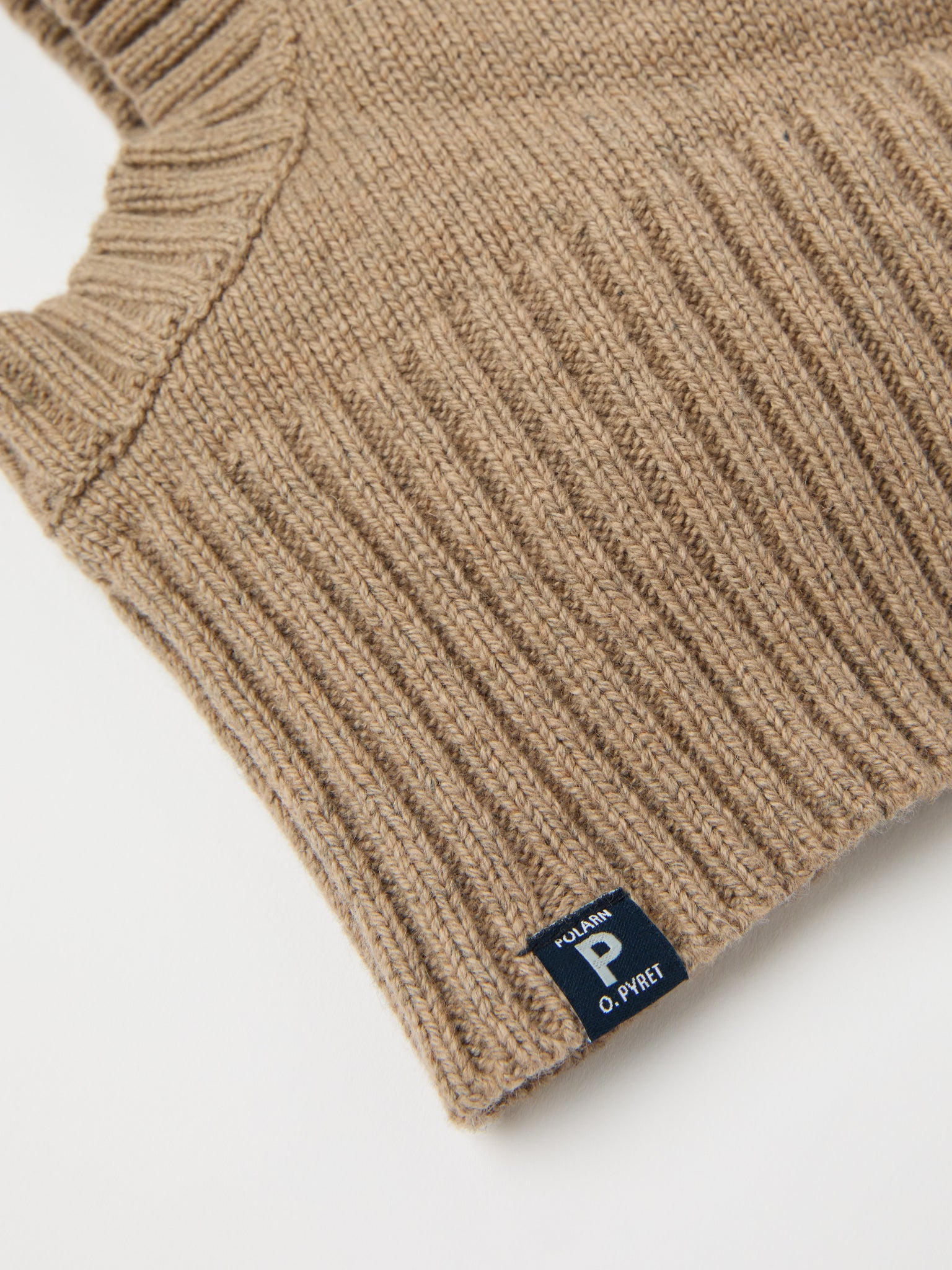 Beige Kids Knitted Balacalava from the Polarn O. Pyret kidswear collection. Ethically produced kids outerwear.