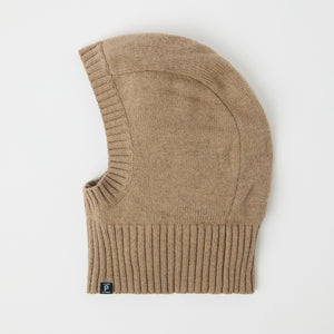 Beige Kids Knitted Balacalava from the Polarn O. Pyret kidswear collection. Ethically produced kids outerwear.