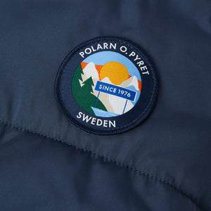 Navy Padded Water Resistant Kids Coat from the Polarn O. Pyret kidswear collection. The best ethical kids outerwear.