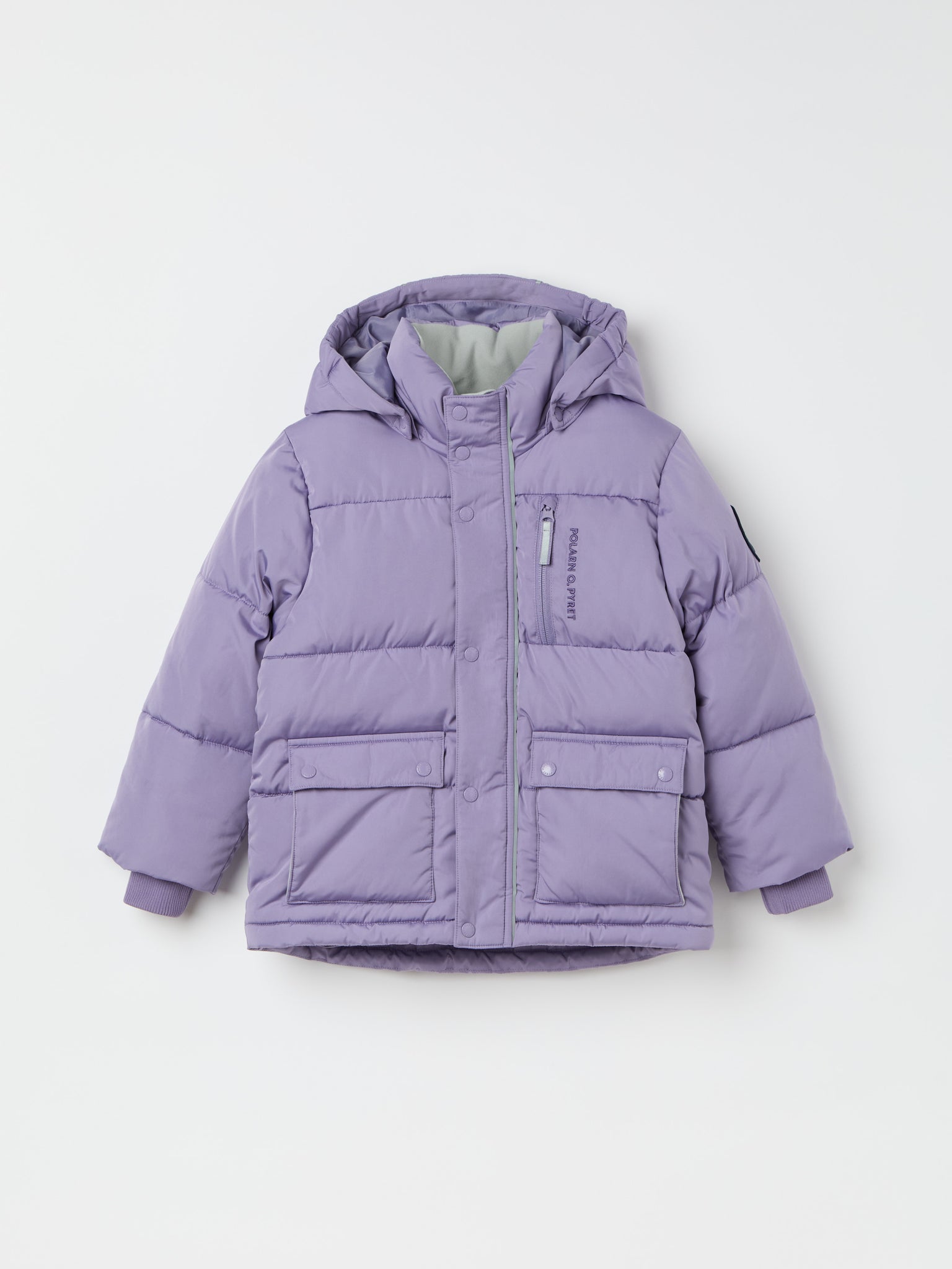 Purple Padded Water Resistant Kids Coat Polarn O. Pyret UK