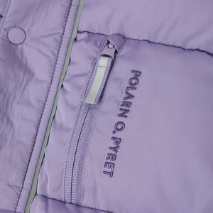 Purple Padded Water Resistant Kids Coat from the Polarn O. Pyret kidswear collection. Quality kids clothing made to last.