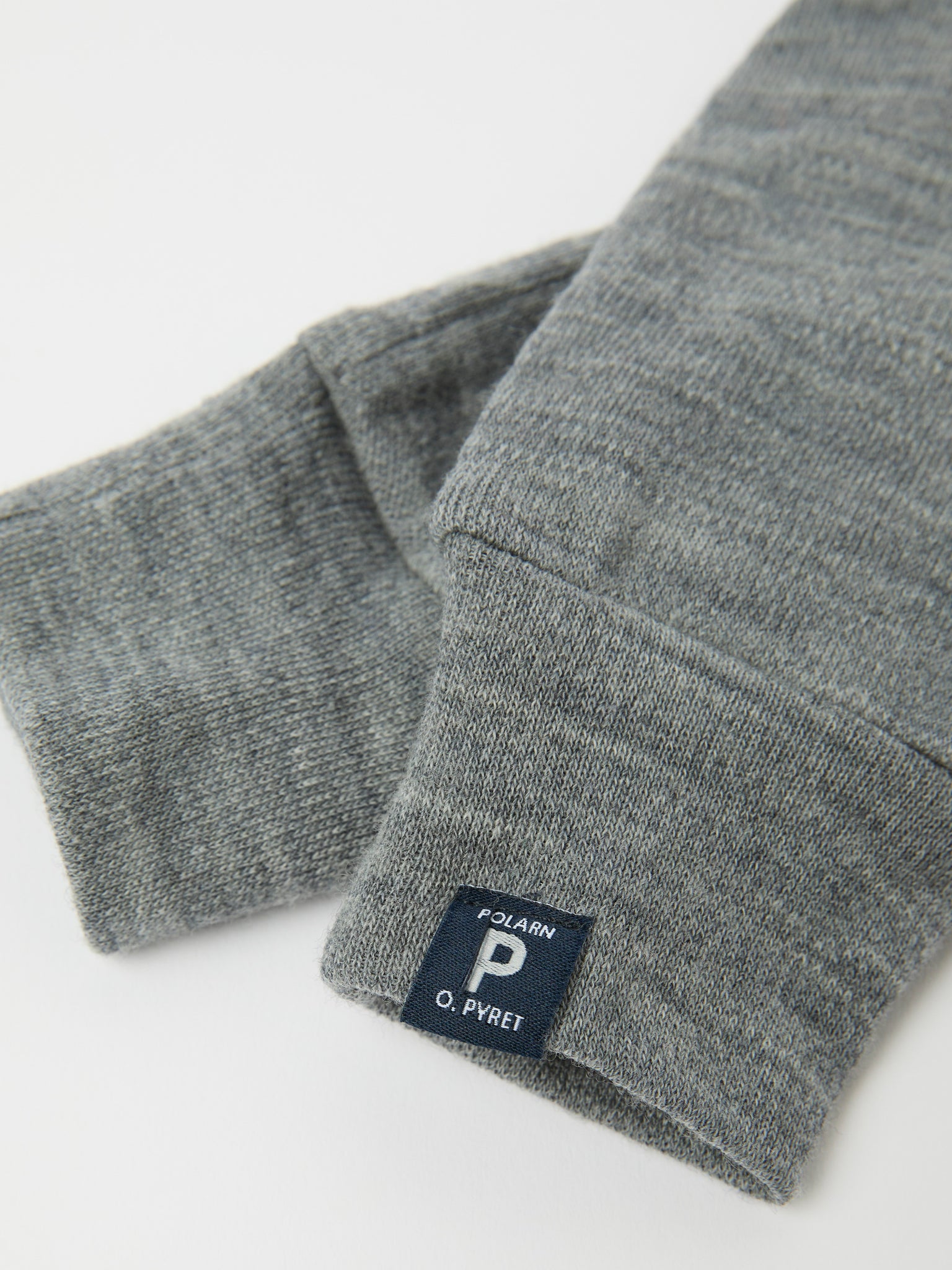 Grey Kids Wool Mitten Liner from the Polarn O. Pyret kidswear collection. Made using ethically sourced materials.