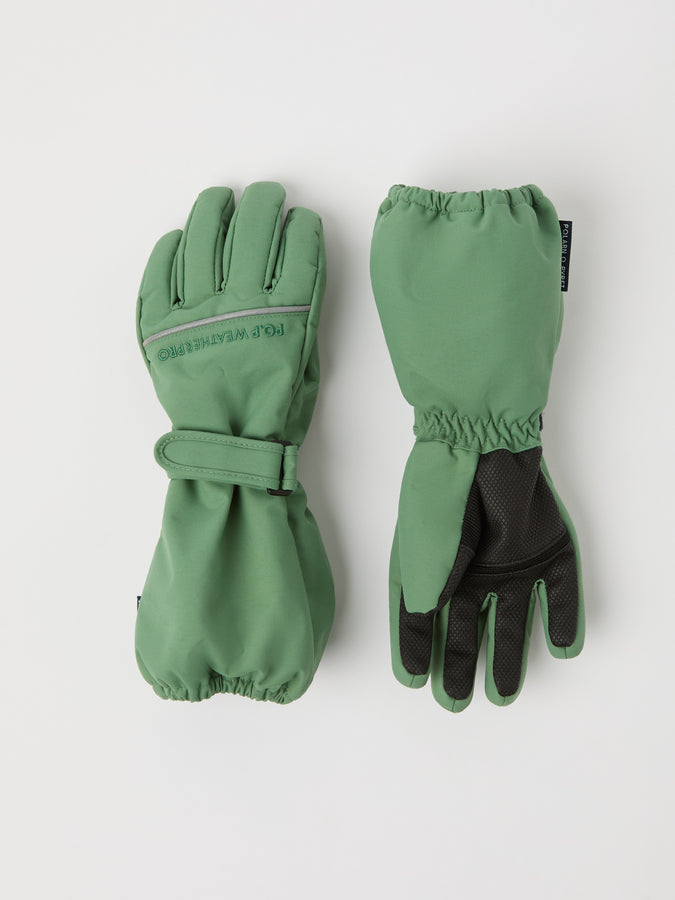 Long Padded Kids Winter Gloves from the Polarn O. Pyret kidswear collection. The best ethical kids outerwear.