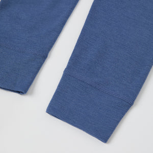 Blue Thermal Merino Kids Leggings from the Polarn O. Pyret kidswear collection. The best ethical kids outerwear.