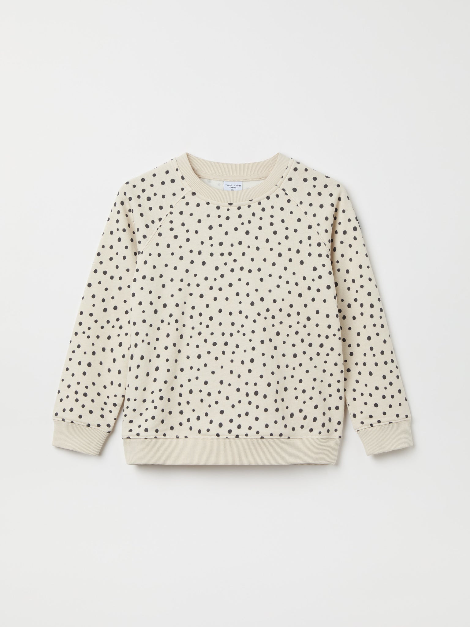 Polka Dot Kids Sweatshirt from the Polarn O. Pyret kidswear collection. Ethically produced kids clothing.