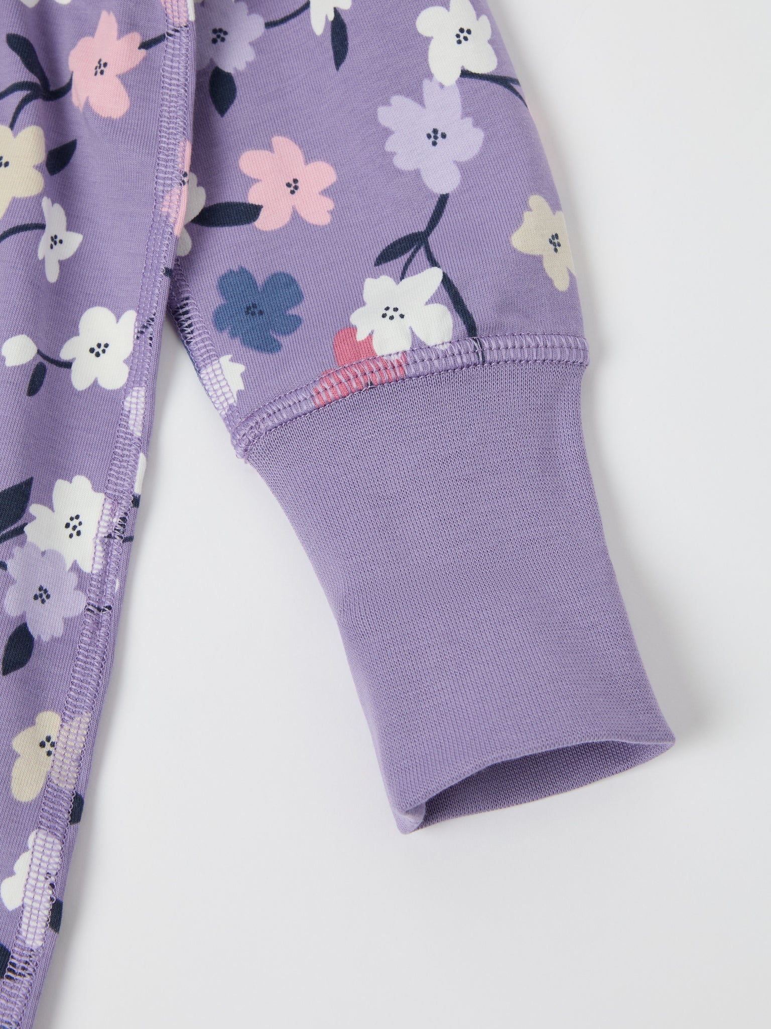 Floral Print Cotton Baby Sleepsuit from the Polarn O. Pyret baby collection. The best ethical kids clothes