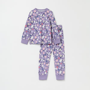 Floral Print Kids Pyjamas from the Polarn O. Pyret kidswear collection. Ethically produced kids clothing.