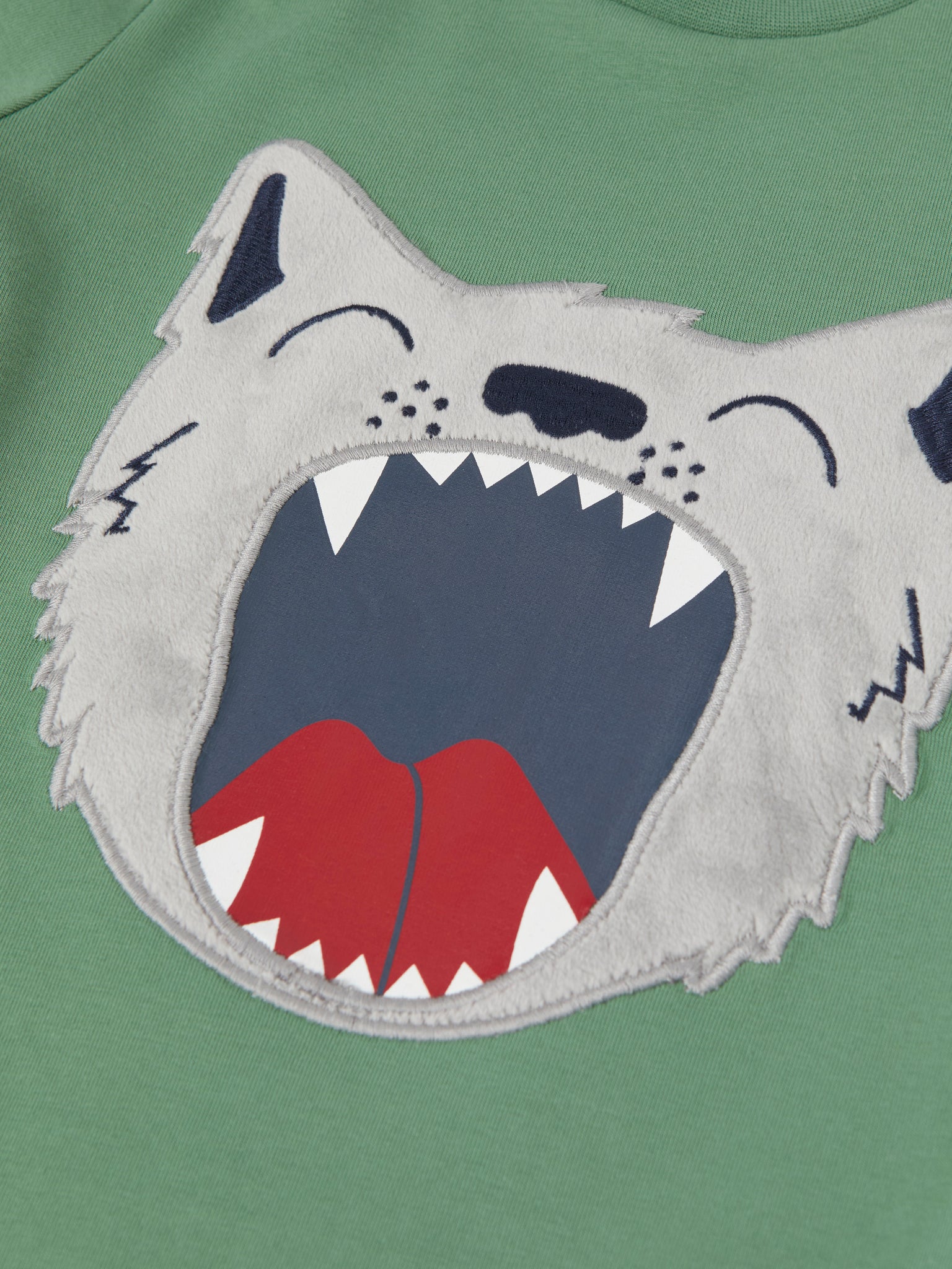 Wolf Print Cotton Kids Top from the Polarn O. Pyret kidswear collection. Ethically produced kids clothing.