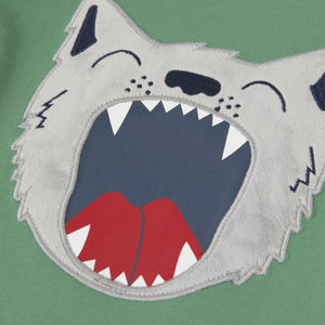 Wolf Print Cotton Kids Top from the Polarn O. Pyret kidswear collection. Ethically produced kids clothing.