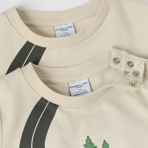 Road Print Beige Kids Top from the Polarn O. Pyret kidswear collection. The best ethical kids clothes