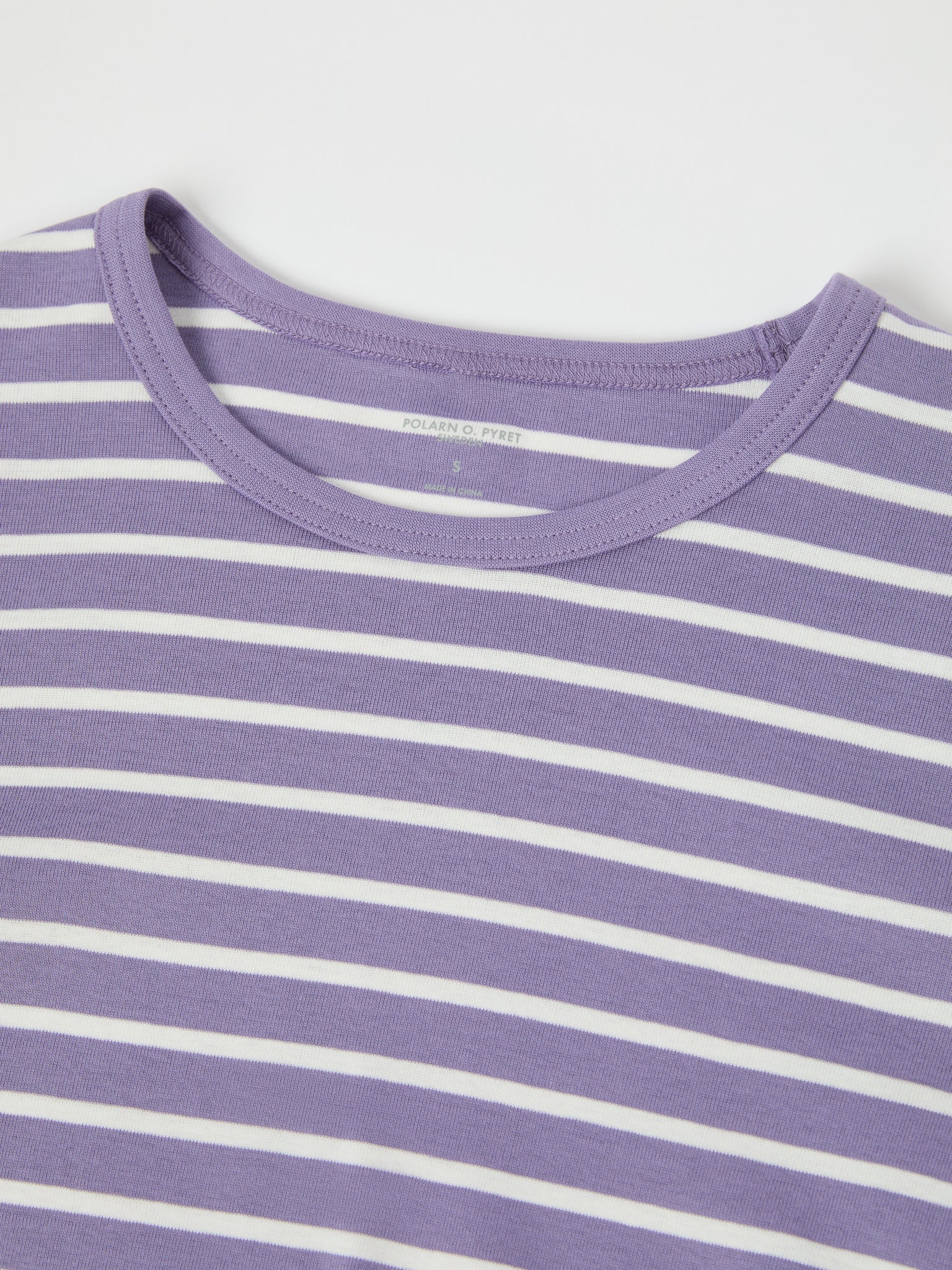 Purple Striped Adult Pyjamas from the Polarn O. Pyret kidswear collection. Nordic kids clothes made from sustainable sources.