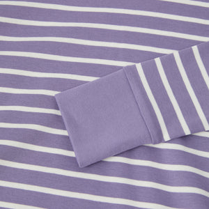 Purple Striped Adult Pyjamas from the Polarn O. Pyret kidswear collection. Nordic kids clothes made from sustainable sources.