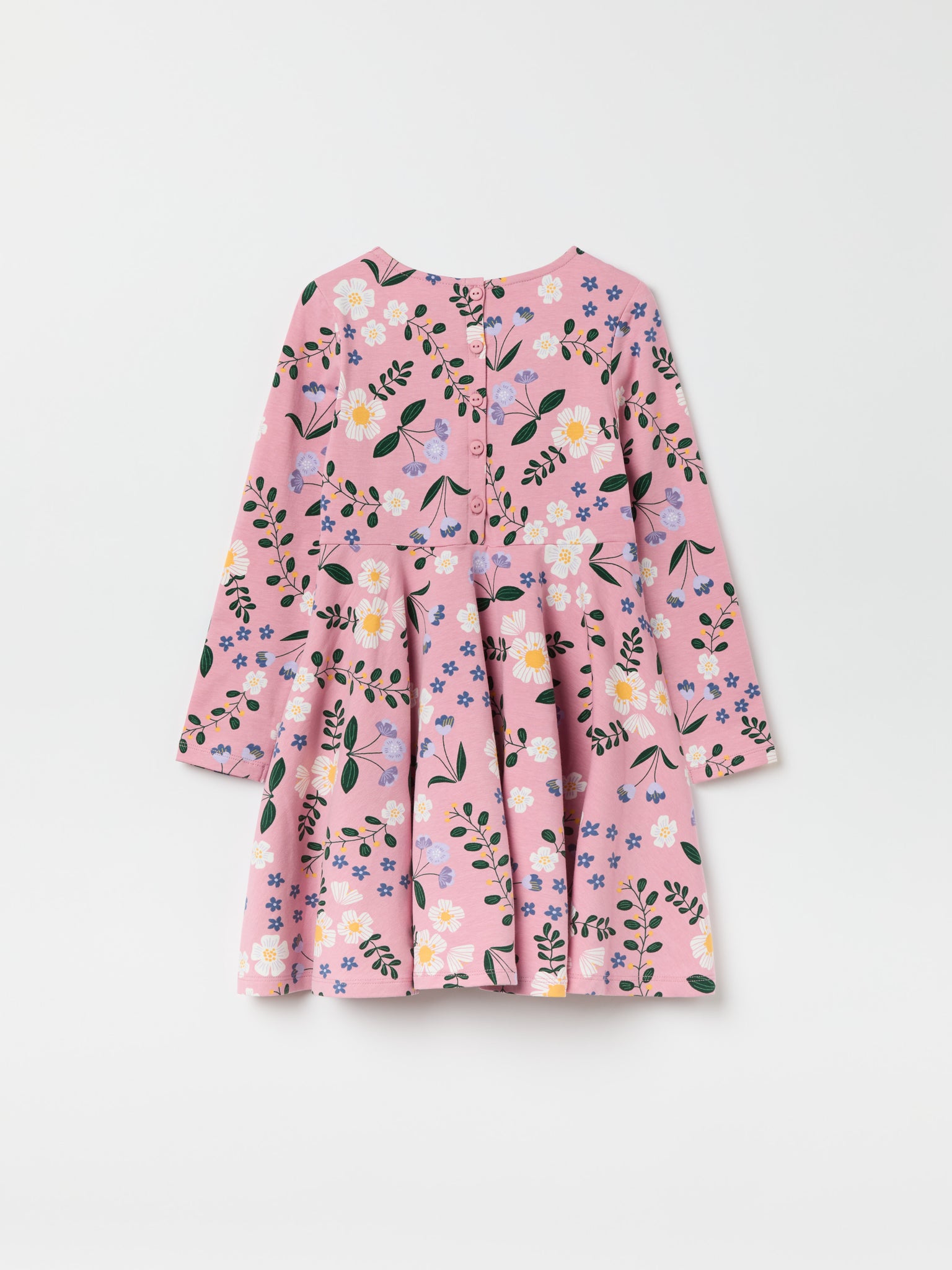 Pink Floral Print Kids Dress from the Polarn O. Pyret kidswear collection. The best ethical kids clothes