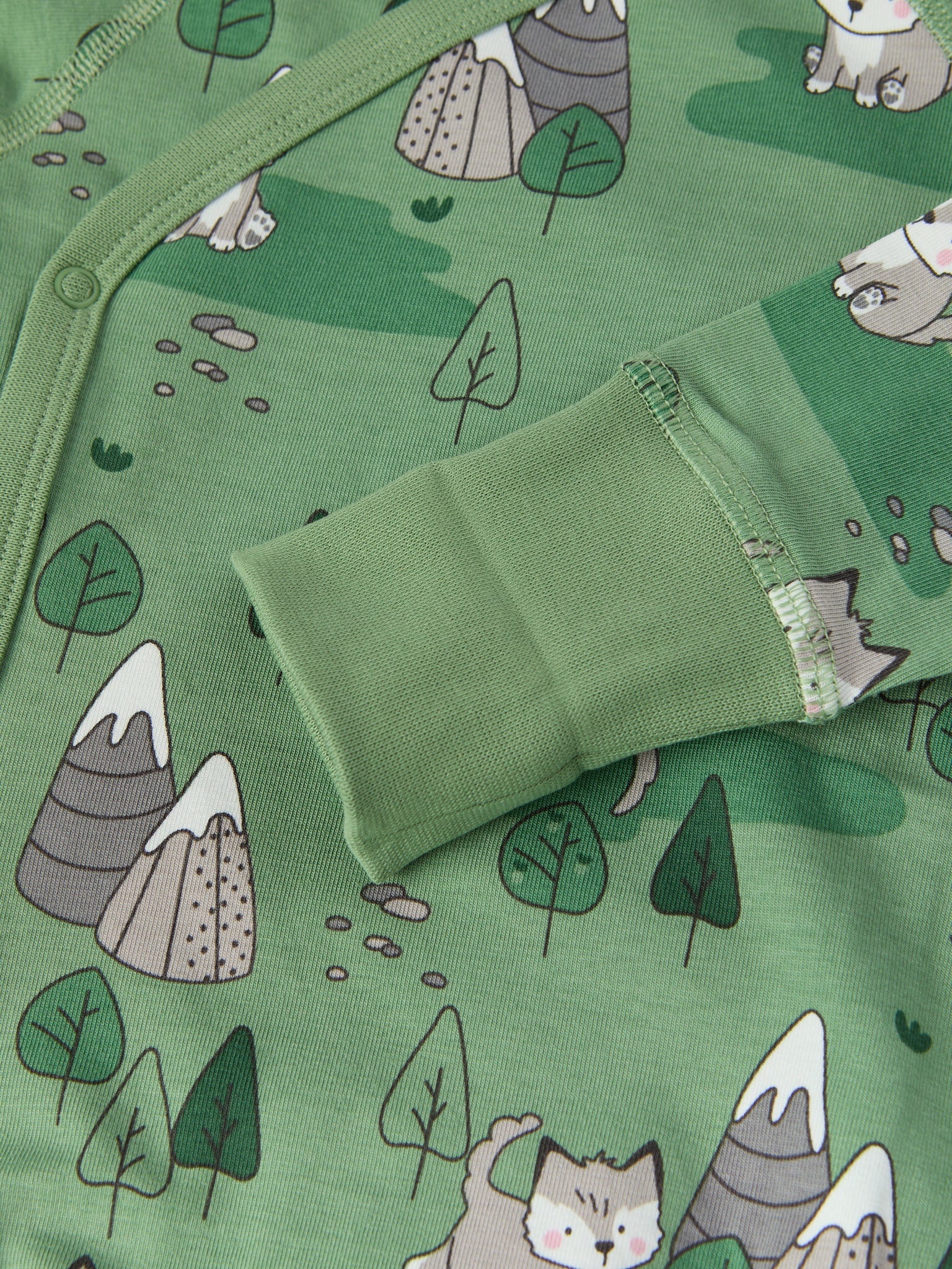 Mountain Fox Print Wraparound Babygrow from the Polarn O. Pyret baby collection. The best ethical kids clothes