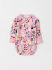 Floral Print Wraparound Organic Babygrow from the Polarn O. Pyret baby collection. Ethically produced kids clothing.