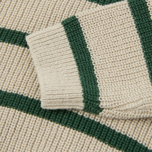 Green Striped Baby Jumper from the Polarn O. Pyret baby collection. Clothes made using sustainably sourced materials.