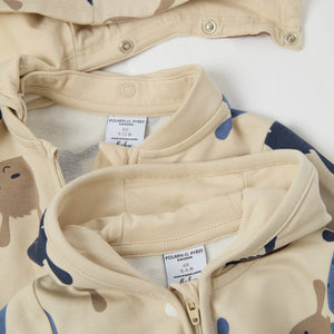 Bunny Print Baby All-in-one from the Polarn O. Pyret baby collection. Ethically produced kids clothing.