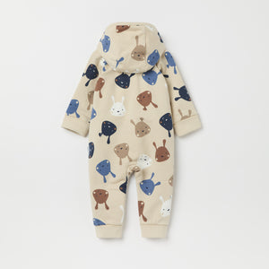 Bunny Print Baby All-in-one from the Polarn O. Pyret baby collection. Ethically produced kids clothing.