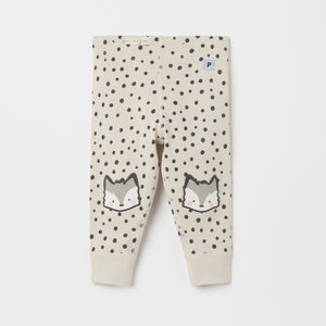 Fox Applique Baby Leggings Polarn O. Pyret UK