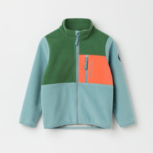 Blue Recycled Fleece Jacket from the Polarn O. Pyret kidswear collection. The best ethical kids outerwear.