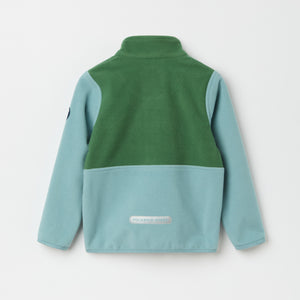 Blue Recycled Fleece Jacket from the Polarn O. Pyret kidswear collection. The best ethical kids outerwear.