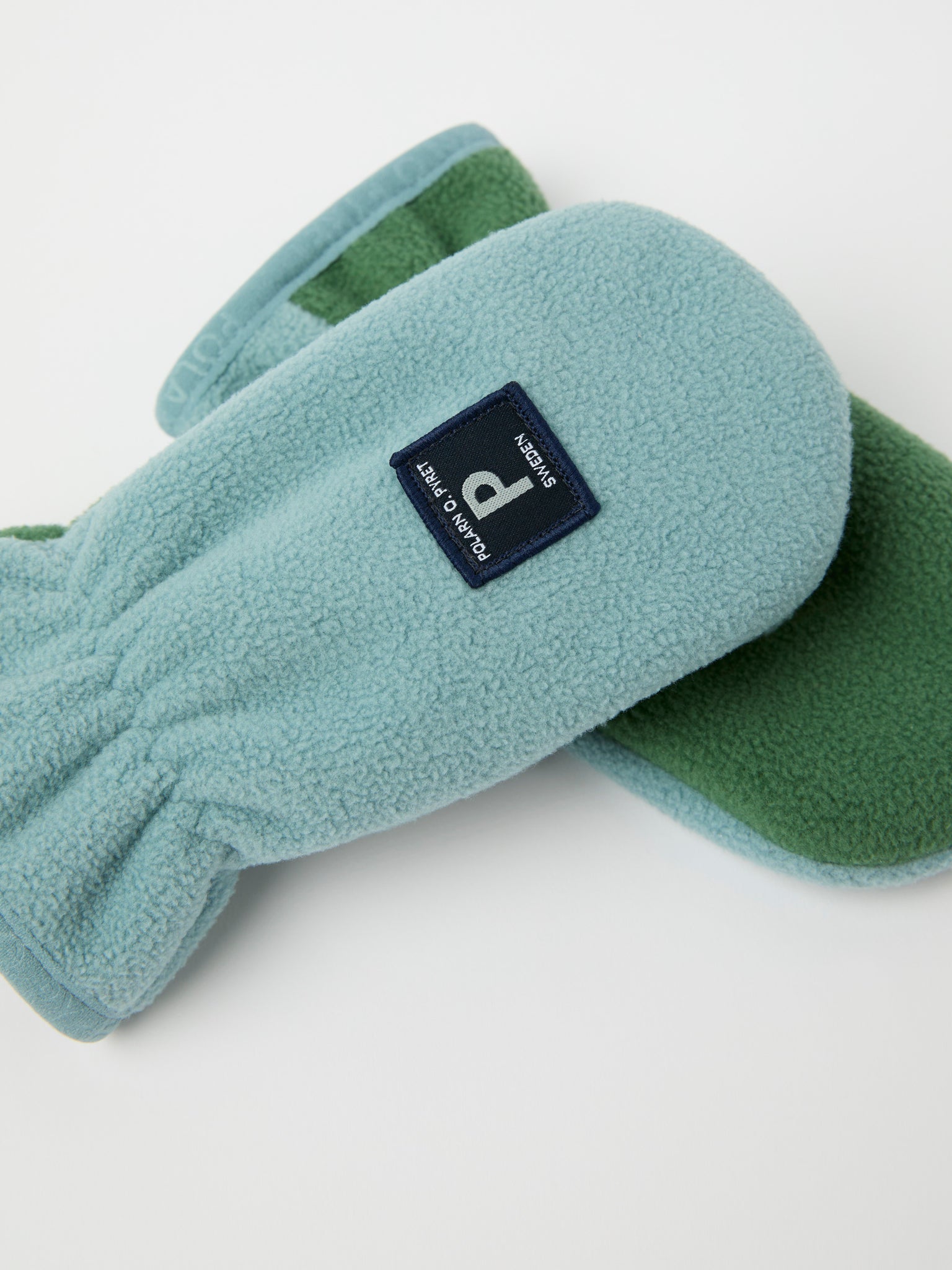 Recycled Blue Fleece kids Mittens from the Polarn O. Pyret kidswear collection. Made using ethically sourced materials.