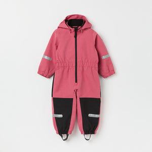 Pink Recycled Kids Puddle Suit from the Polarn O. Pyret kidswear collection. Ethically produced kids outerwear.