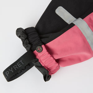 Pink Recycled Kids Puddle Suit from the Polarn O. Pyret kidswear collection. Ethically produced kids outerwear.