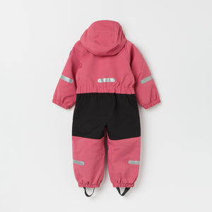 Pink Recycled Kids Puddle Suit from the Polarn O. Pyret kidswear collection. Ethically produced kids outerwear.