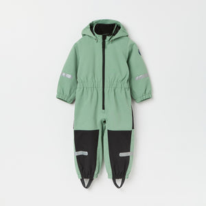 Green Recycled Kids Puddle Suit from the Polarn O. Pyret kidswear collection. Made using ethically sourced materials.