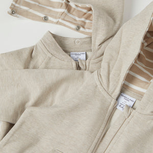 Beige Organic Cotton Sweatshirt Baby All-in-one from the Polarn O. Pyret baby collection. The best ethical kids clothes