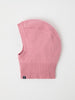 Pink Kids Knitted Balacalava from the Polarn O. Pyret kidswear collection. The best ethical kids outerwear.